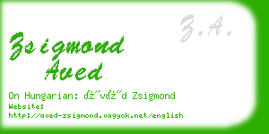 zsigmond aved business card
